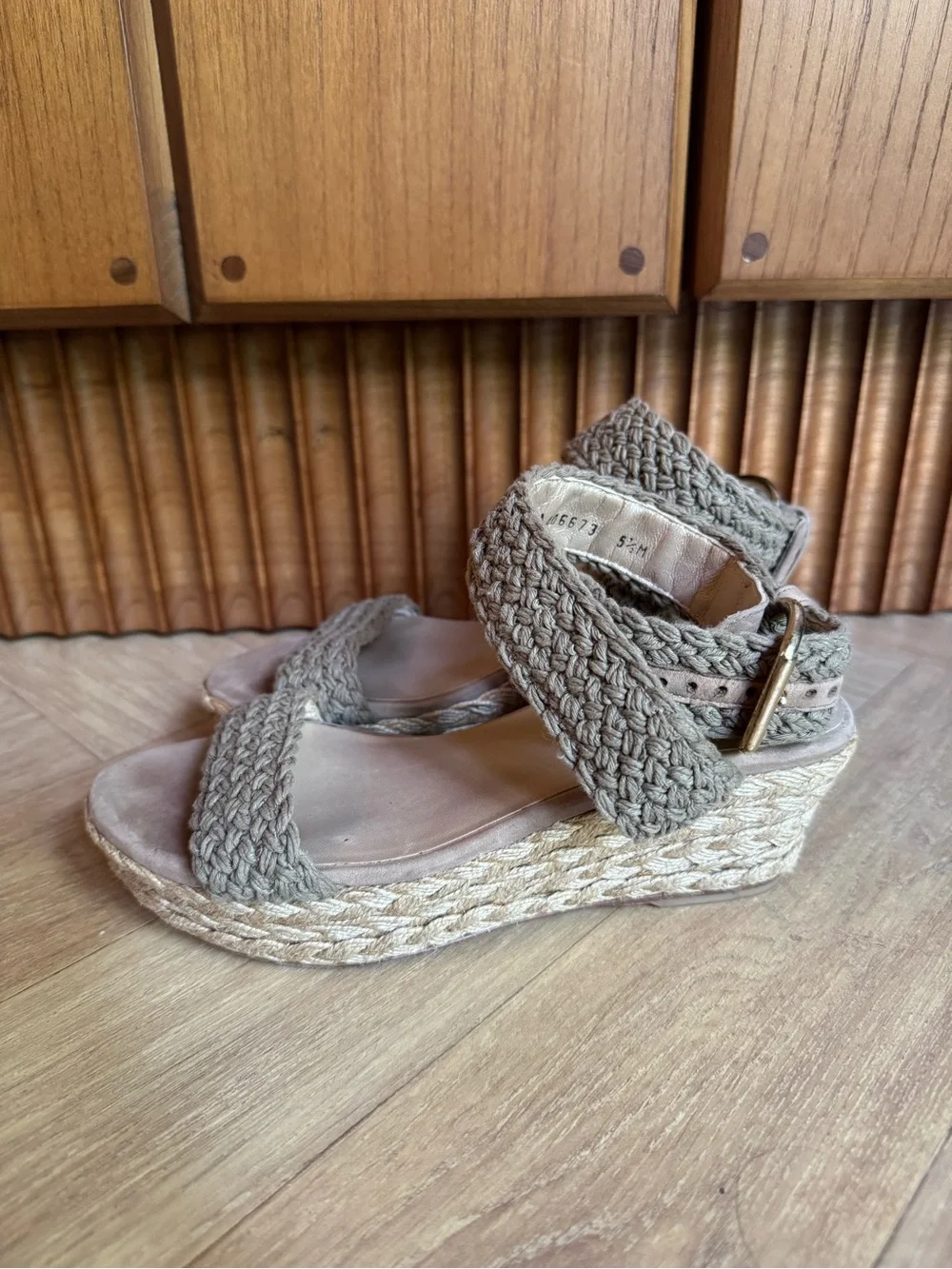 STUART WEITZMAN Alex Lo Swamp Crochet Espadrille Wedge